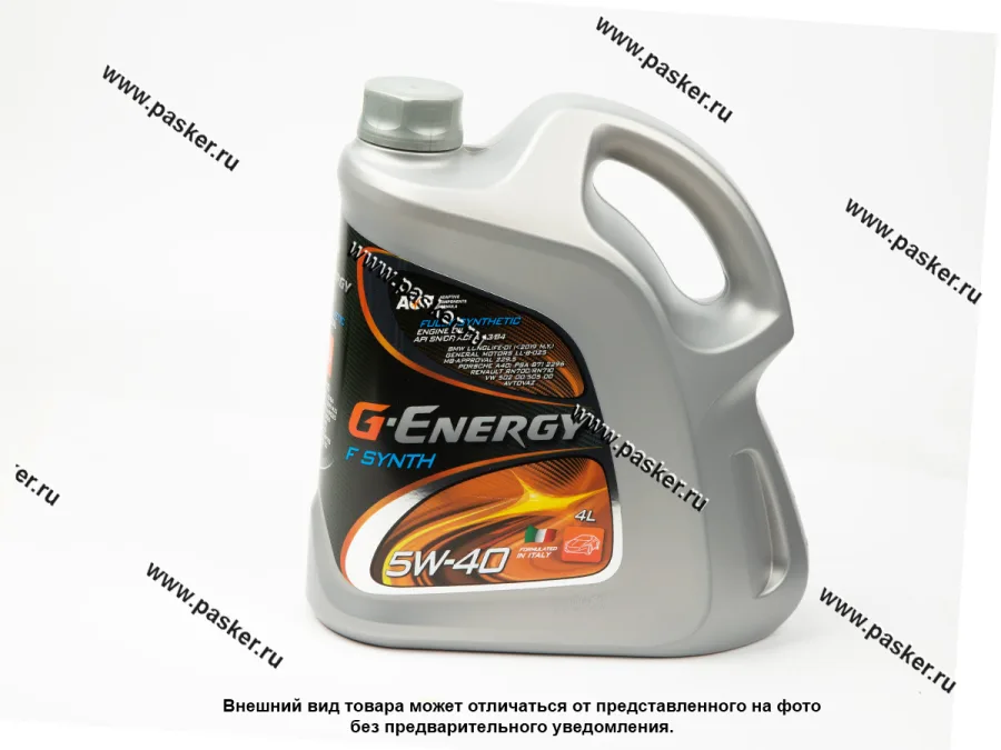 Масло G-Energy  5W40 F Synth API SP ACEA A3/B4 4л син