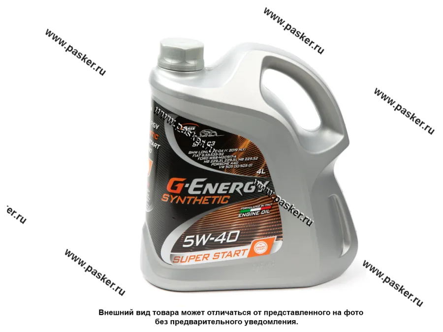 Масло G-Energy  5W40 Synthetic Super Start API SP ACEA C3 4л син