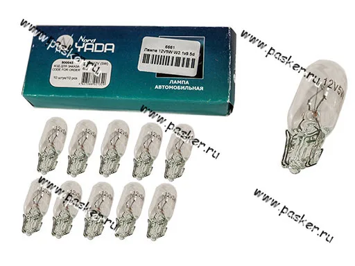 Лампа 12V5W W2.1x9.5d Nord YADA
