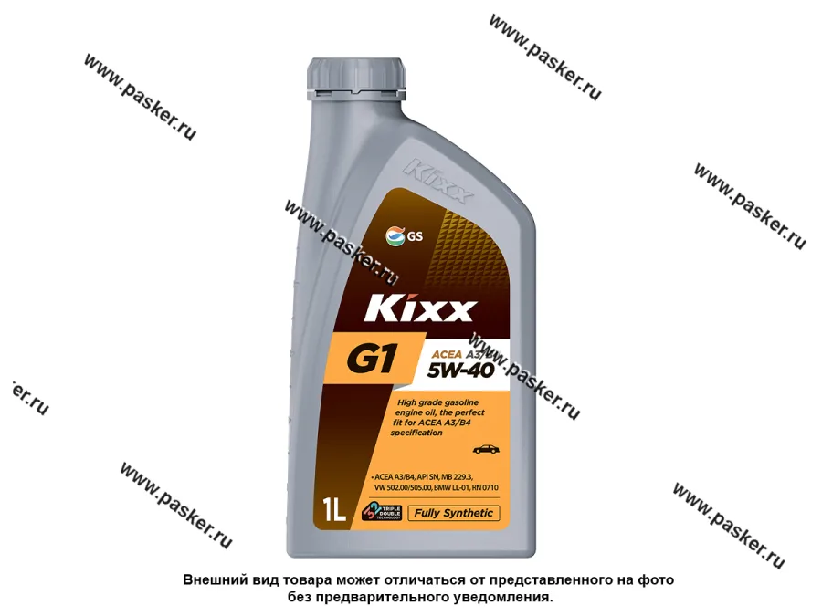 Масло KIXX  5W40 G1 API SN ACEA A3/B4 1л син