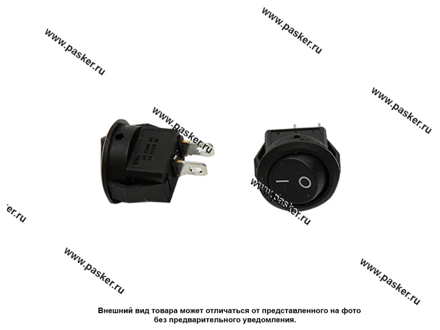 ВК универсальный двухпозиционный Nord YADA черный круглый 250V 3А Micro 2 контактаный