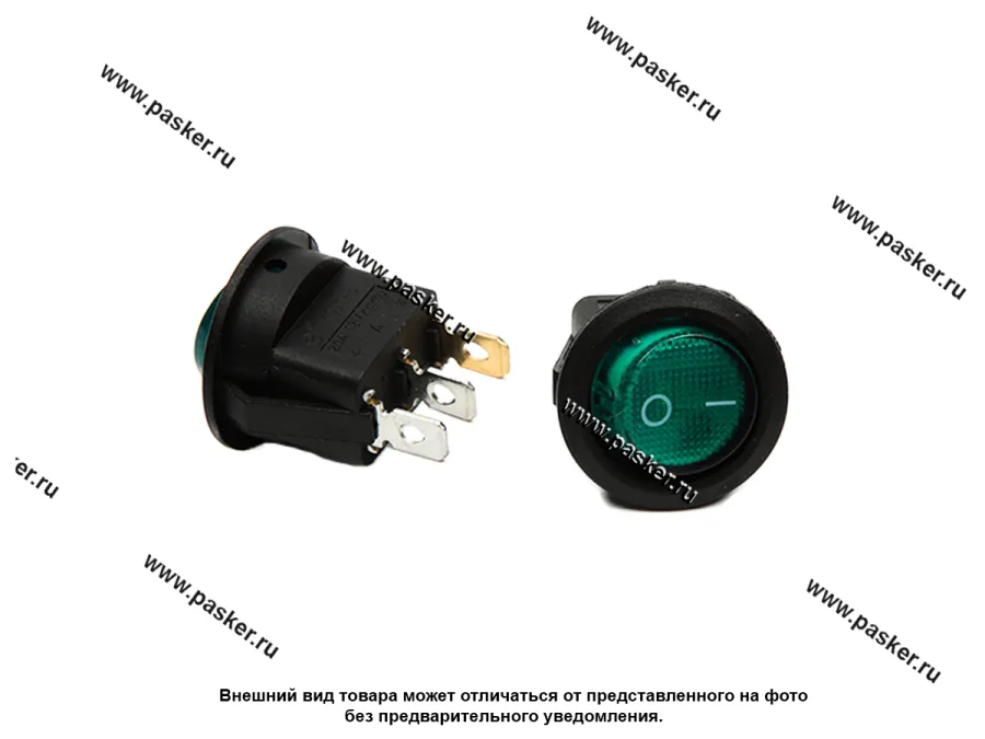 ВК универсальный двухпозиционный Nord YADA зеленый с индикатором 12V 20А 3 контактная