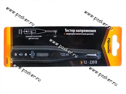 Тестер-отвертка 12-220 В ЖК-дисплей Sparta 130805