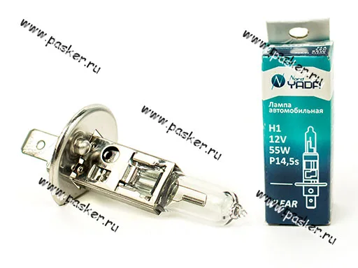 Лампа галоген 12V H1 55W P14.5s Nord YADA CLEAR