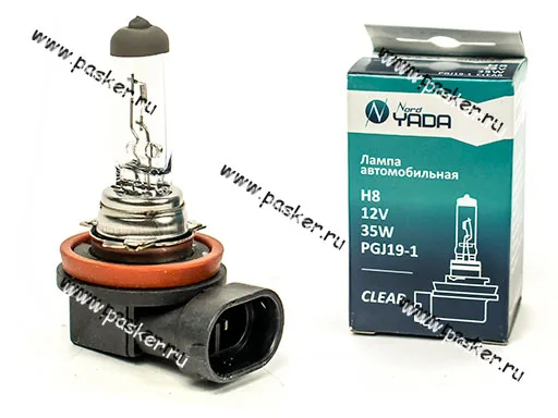Лампа галоген 12V H8 35W PGJ19-1 Nord YADA CLEAR