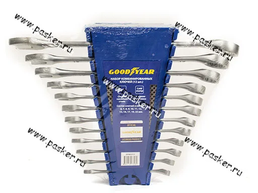 Ключи комбинированные 12 предметов 6-22 Goodyear GY002212