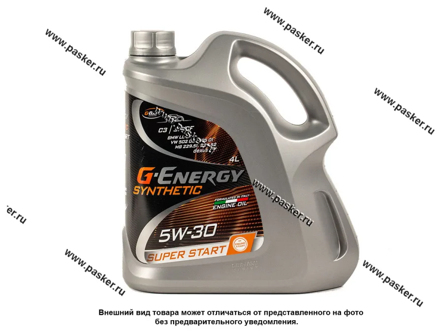 Масло G-Energy  5W30 Synthetic Super Start API SP ACEA C3 4л син