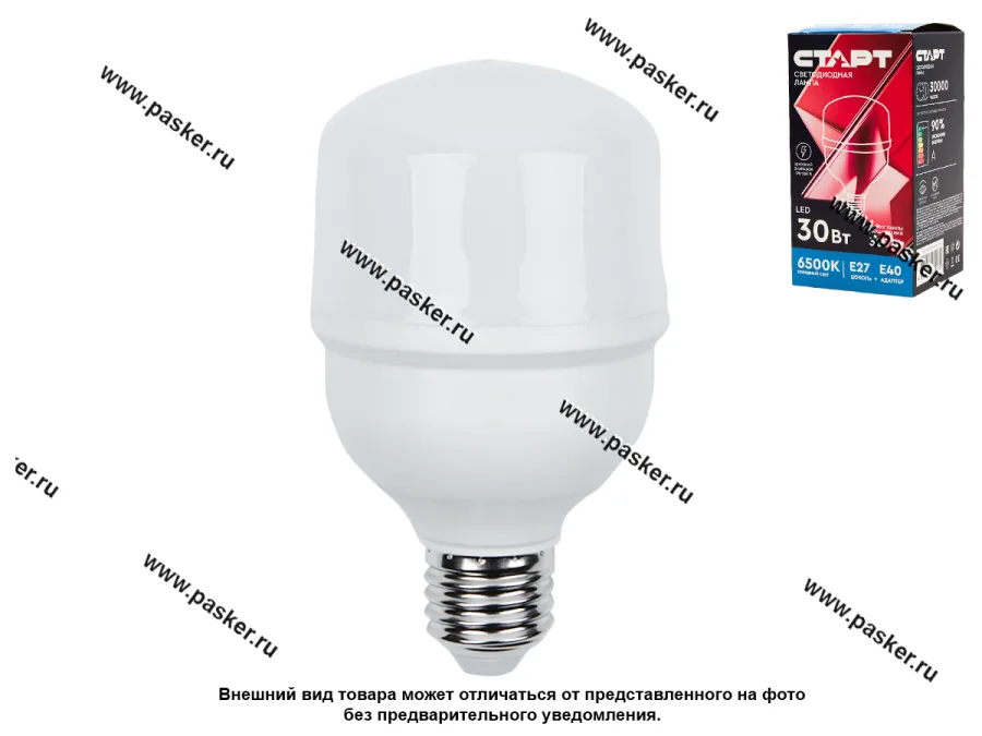 Лампа светодиодная СТАРТ LED T80 E27/40 40W 6500к холодный свет