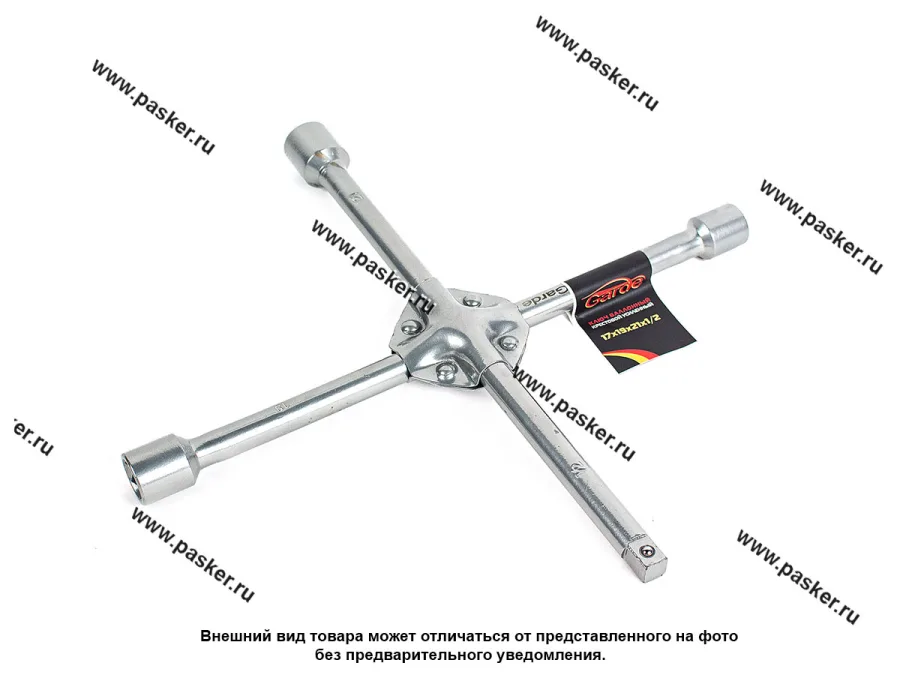 Ключ баллонный крестовой 17x19x21x1/2 под квадрат усиленный Garde GT0006