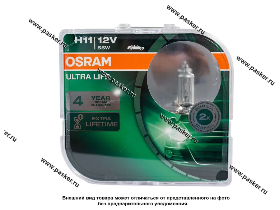 Лампа галоген 12V H11 55W PGJ19-2 OSRAM ULTRA LIFE 64211ULT-HCB