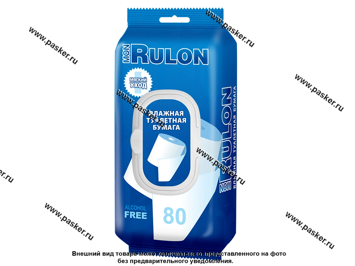 Салфетки влажные Mon Rulon туалетная бумага 80шт
