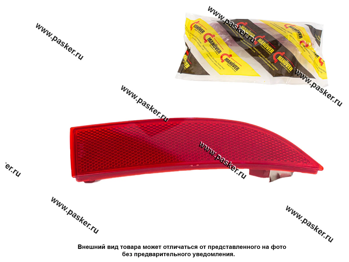 Катафот заднего бампера Renault Logan Sandero 2014 правый MANOVER MR600036R