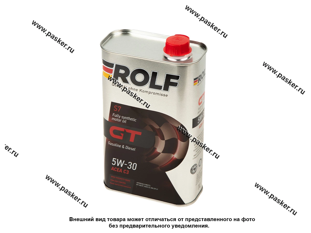 Масло ROLF 5W30 GT API SN/CF ACEA C3 1л син 322446/322233