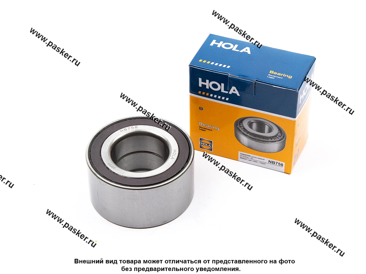 Подшипник ступицы Renault Logan I +ABS 05/2007 Sandero Stepway 05/2007 передний HOLA NB758