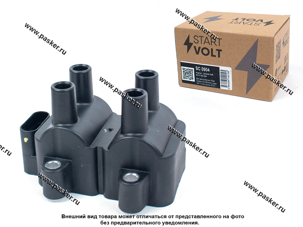 Катушка зажигания LADA Largus 12- Renault Logan 04- 2012- 1.6i 8v STARTVOLT SC 0904