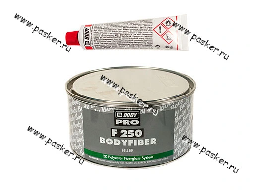 Шпатлевка HB BODY FIBER GLASS F250 стекловолокно 1500гр с отвердителем