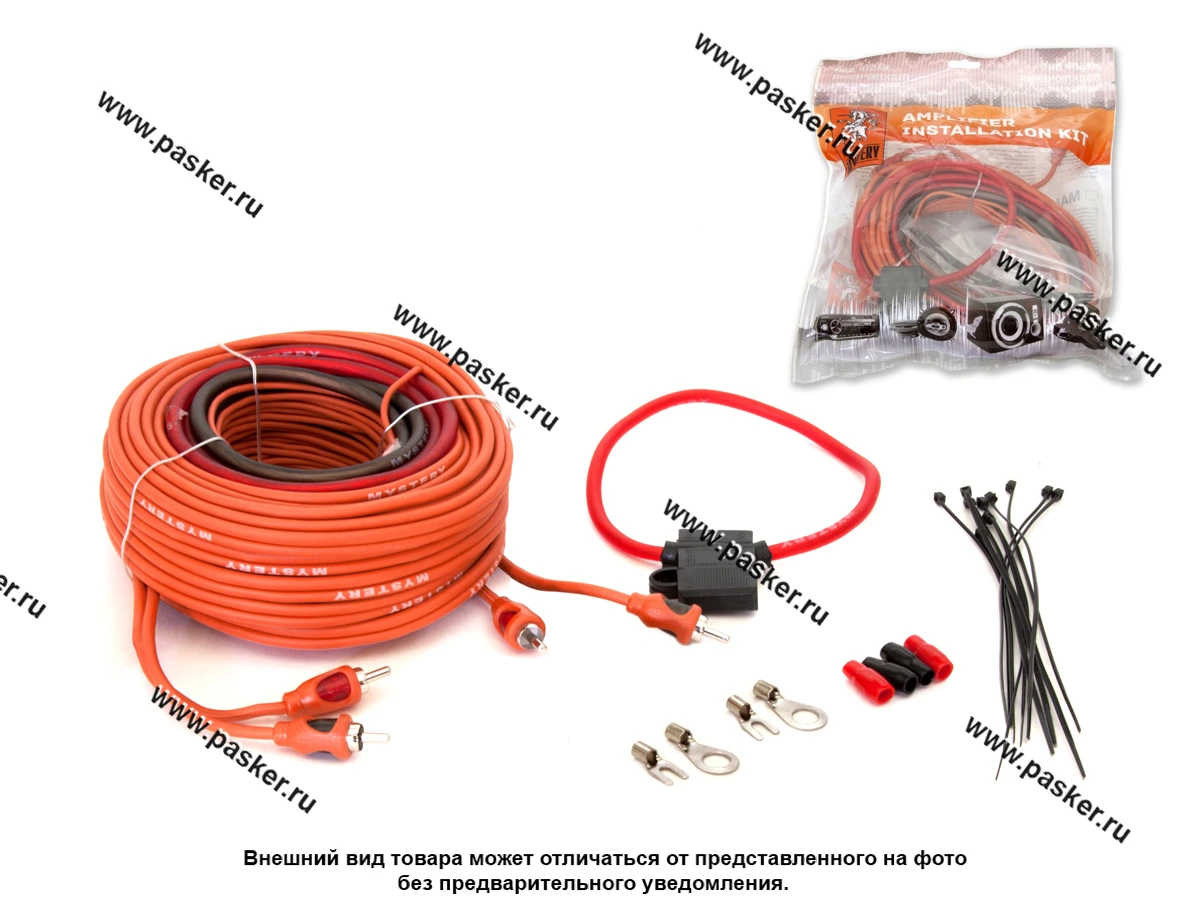 АУДИО Комплект для подключения 2х канального усилителя 10AWG (6мм2) MYSTERY MAK 10.2