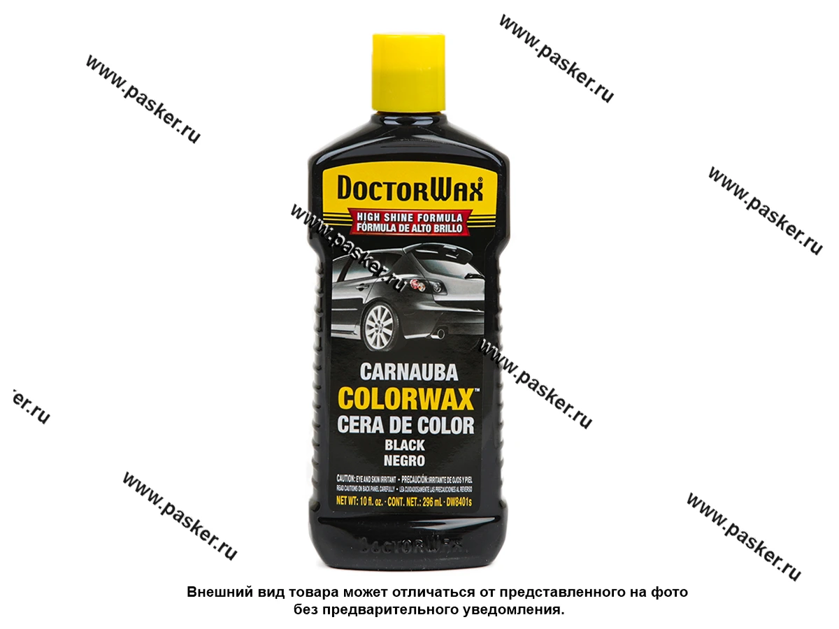 Полироль кузова Doctor Wax с полифлоном черная 296мл DW8401S