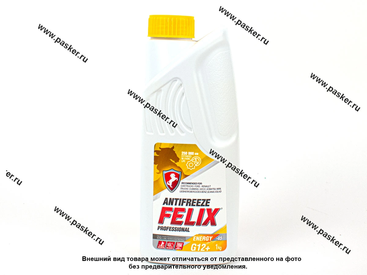 Антифриз FELIX Energy G12+ 1кг желтый