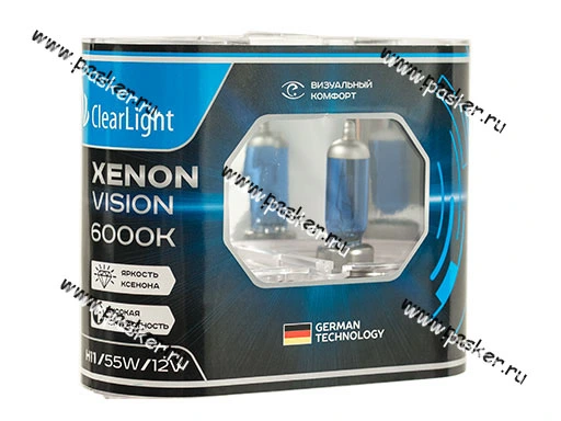Лампа галоген 12V H11 55W PGJ19-2 ClearLight XenonVision MLH11XV 6000К