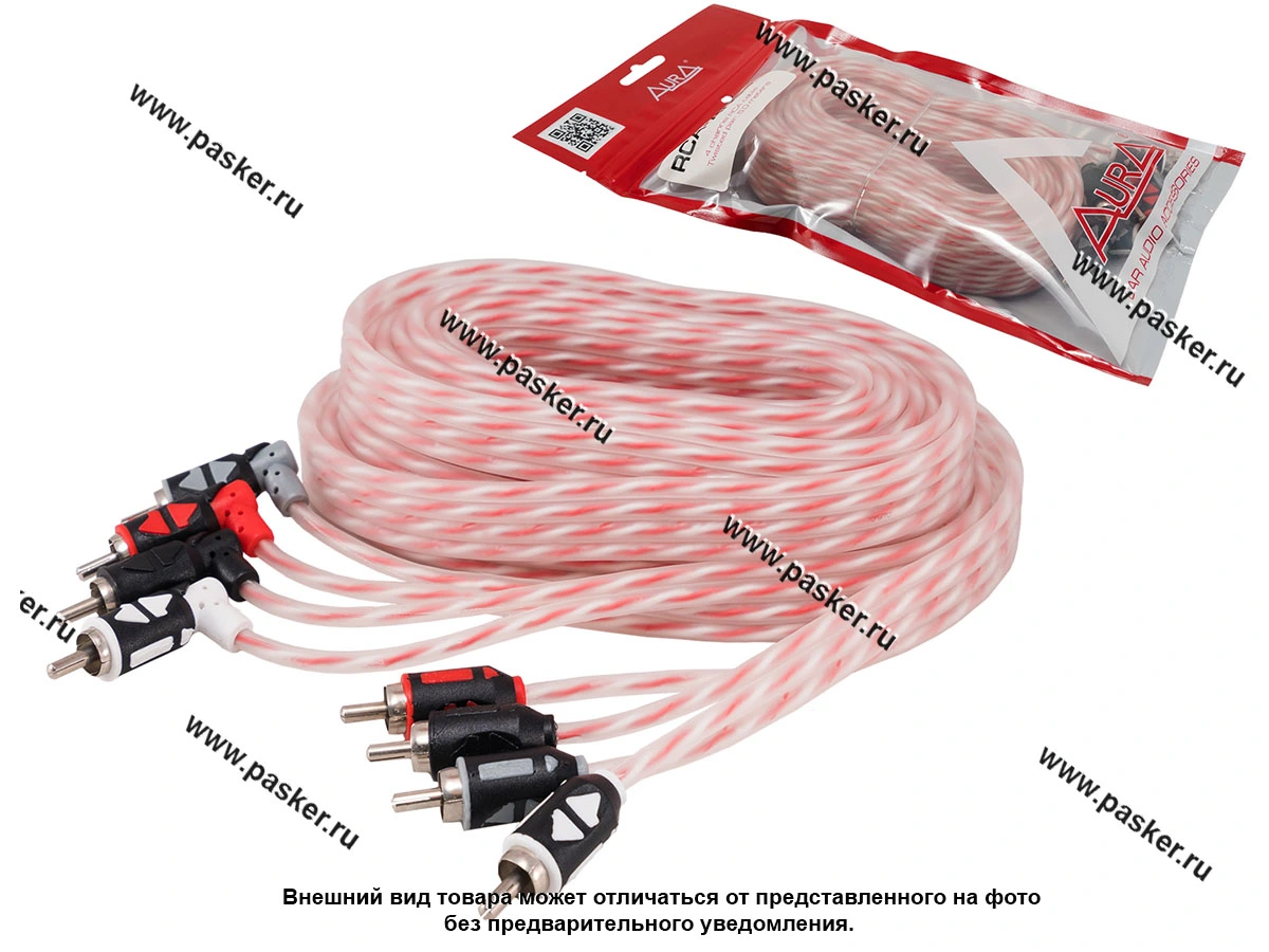 Кабель RCA 4-х канальный 5м AURA RCA-AN54