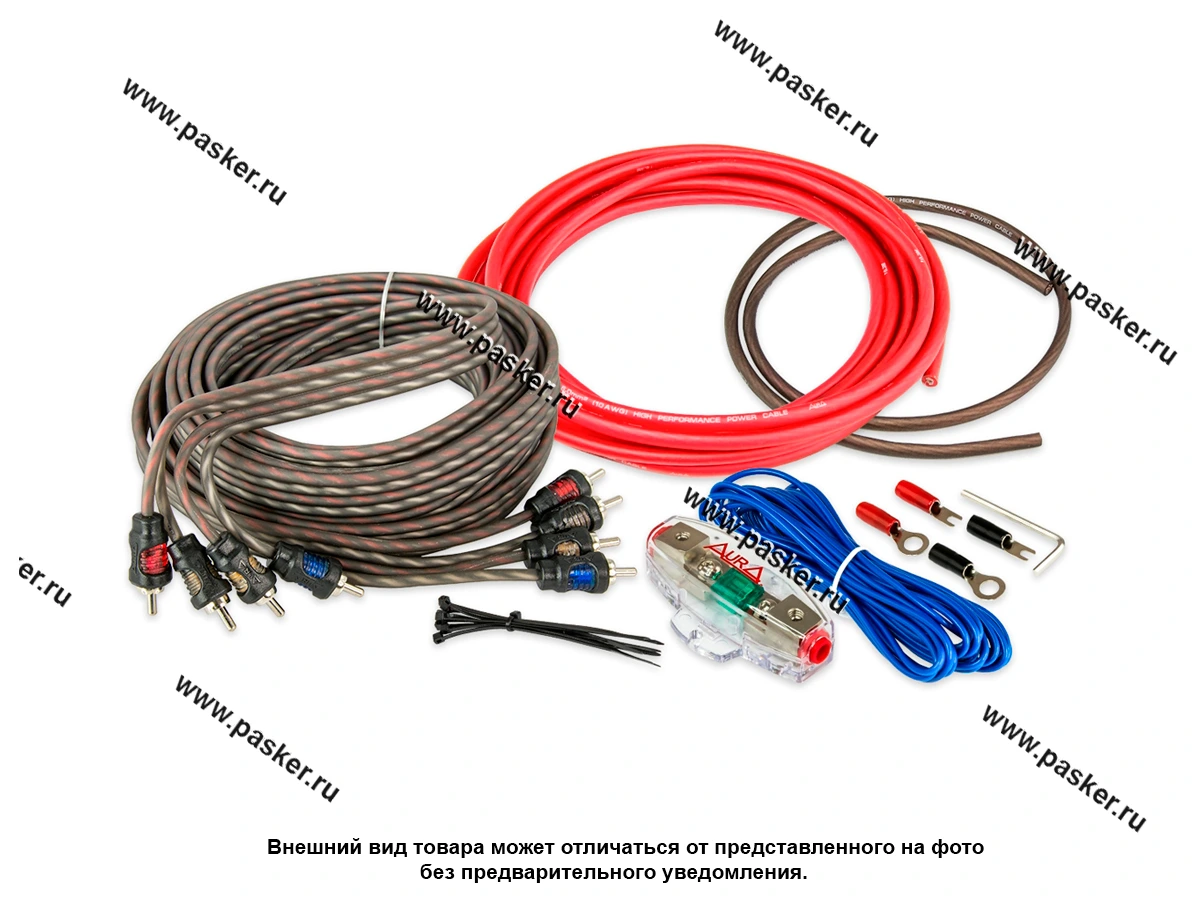 АУДИО Комплект для подключения 4х канального усилителя 10AWG (6мм2) AURA AMP-1410