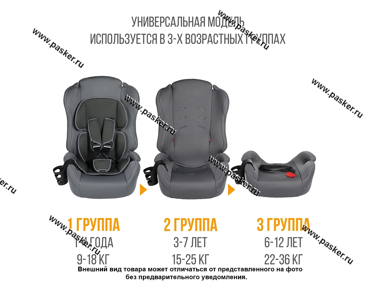 Кресло детское Zlatek ZL513 Lux группа 1,2,3 от 9-36кг карбон
