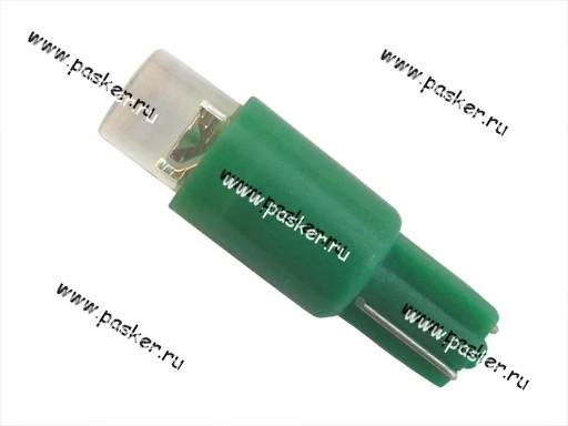 Лампа светодиод 12V1.2W W2x4.6d Nord YADA 1LED зеленая