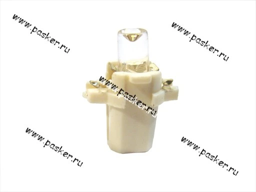 Лампа светодиод 12V1.2W BAX10D ДиаЛуч 1COB белая с патроном
