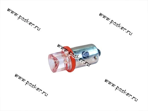 Лампа светодиод 12V4W BA9s Nord YADA 1LED красная