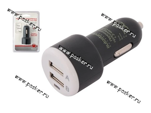 Разветвитель прикуривателя на 2 USB AUTOSTANDART 104272