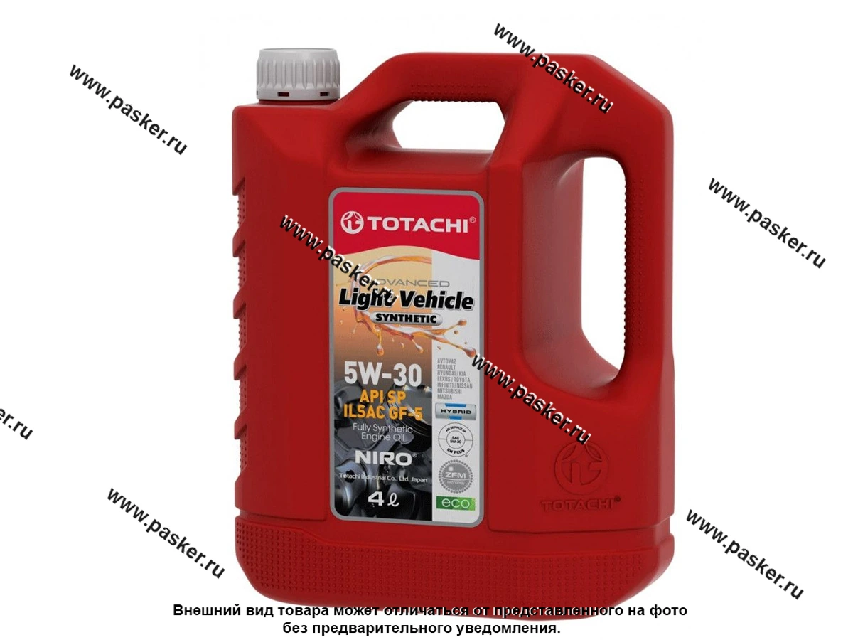Масло TOTACHI NIRO 5W30 LV API SP/SN PLUS ILSAC GF-5/6A 4л син