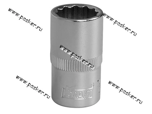 Головка торцевая 16 1/2 короткая 12-гранная KRAFT KT 700349