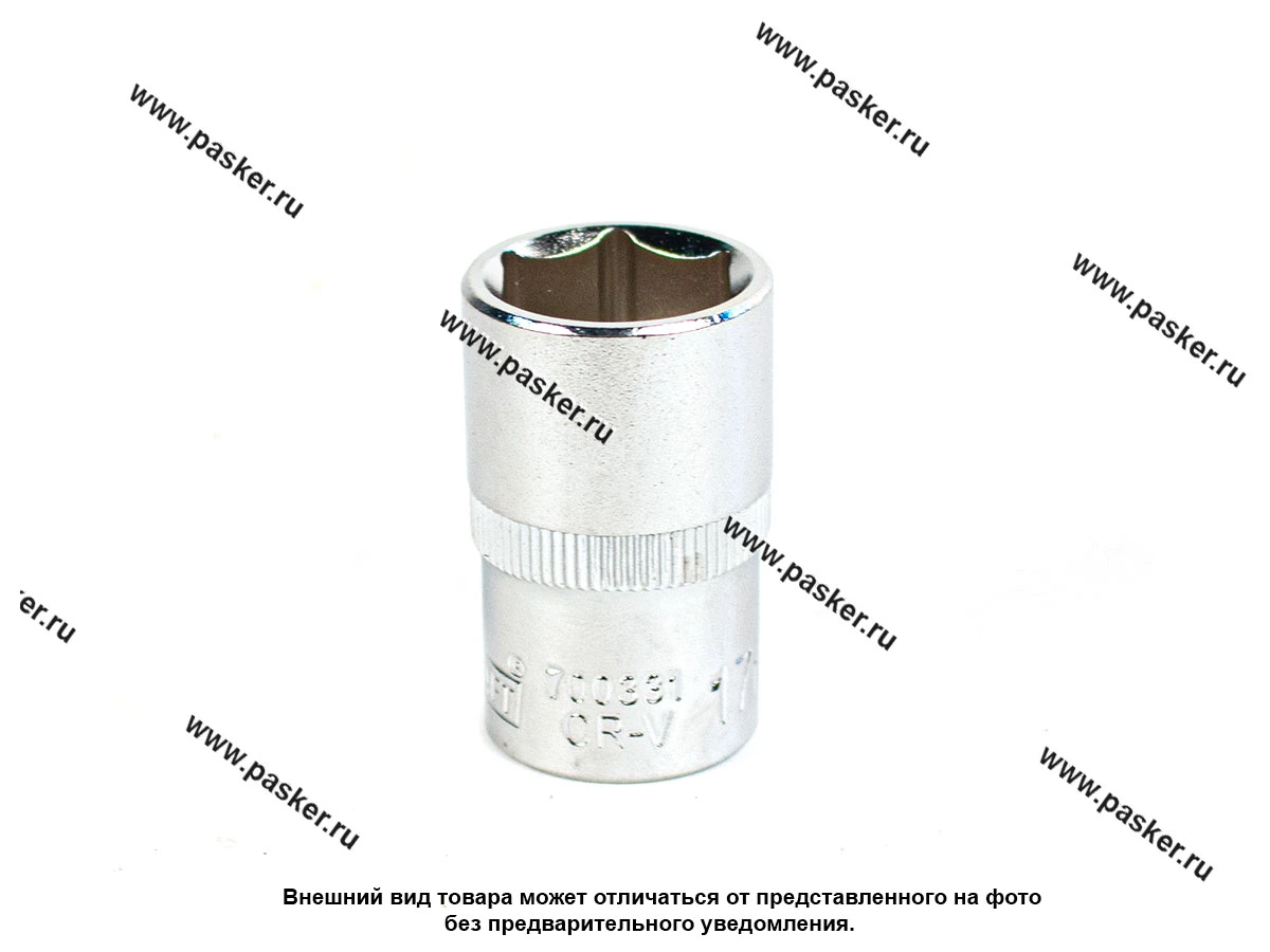 Головка торцевая 17 1/2 короткая 6-гранная KRAFT KT 700331