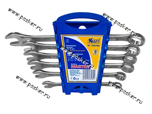 Ключи комбинированные  6 предметов 8-17 KRAFT Master 700760