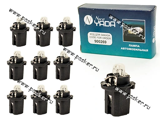 Лампа 12V1.2W BX8.5d Nord YADA с патроном