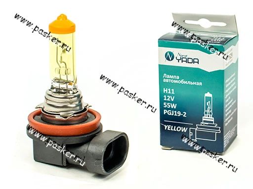 Лампа галоген 12V H11 55W PGJ19-2 Nord YADA YELLOW
