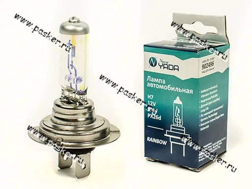 Лампа галоген 12V H7 55W PX26d Nord YADA RAINBOW всепогодная