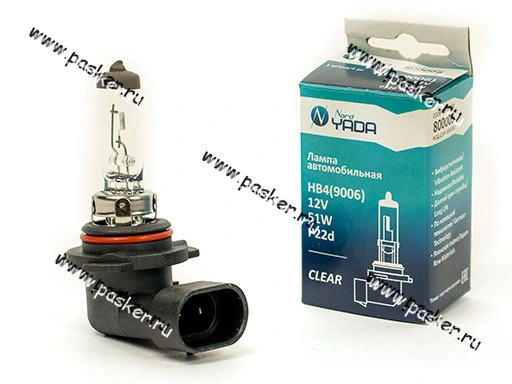 Лампа галоген 12V HB4 51W P22d Nord YADA CLEAR