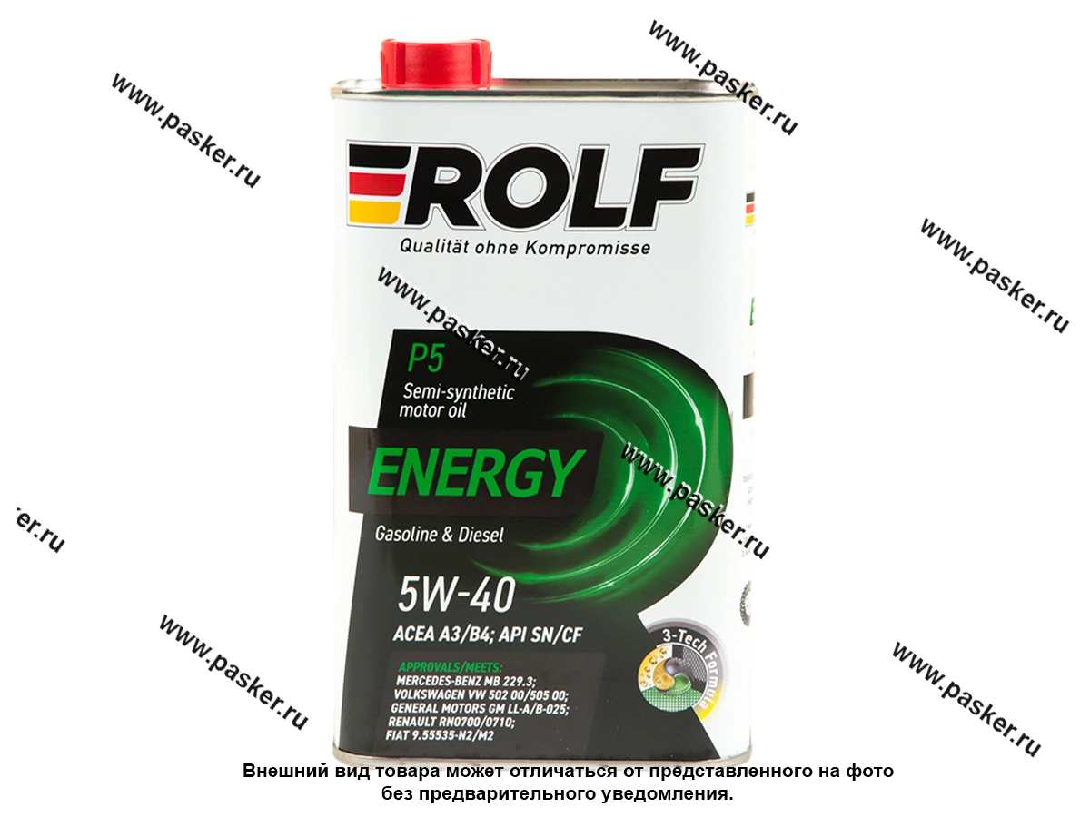 Масло ROLF 5W40 Energy API SN/CF ACEA A3/B4 1л п/с