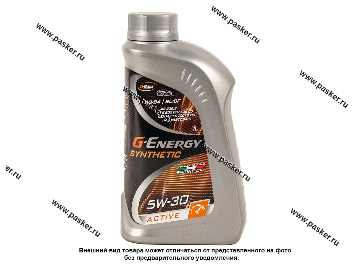 Масло G-Energy 5W30 Synthetic Active API SL/CF ACEA A3/B4 1л син