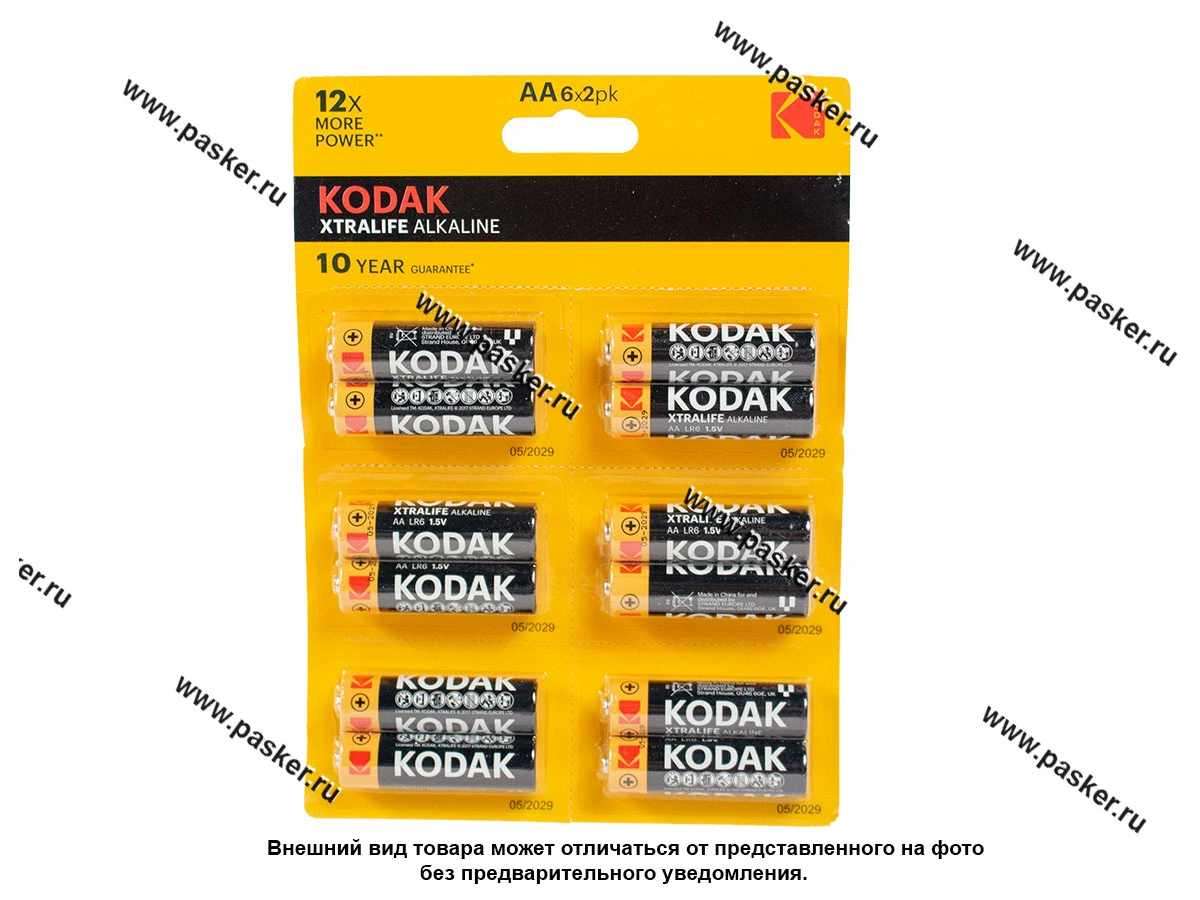 Батарейка KODAK LR6 AA BL-12 perforated XTRALIFE