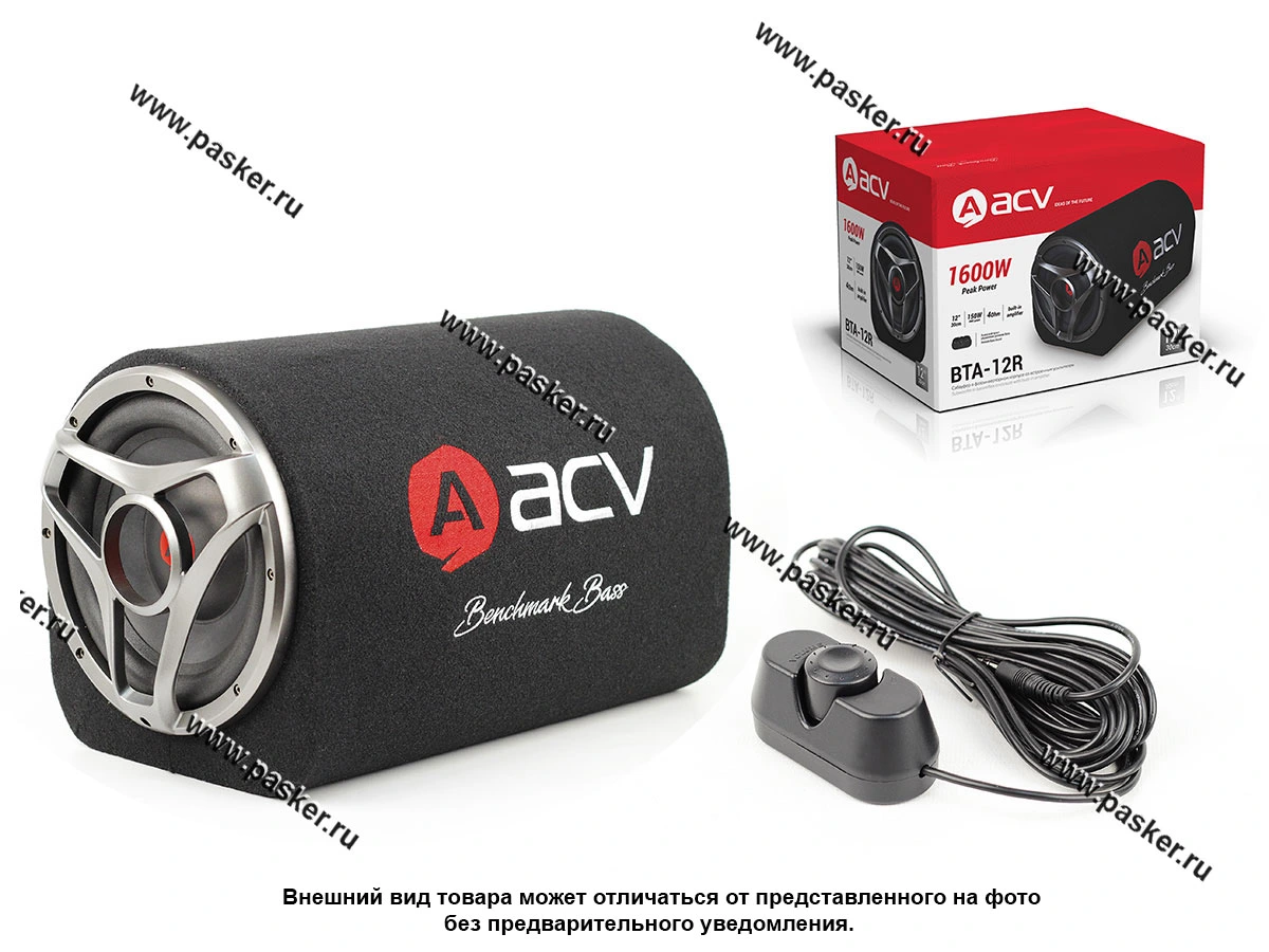 Сабвуфер активный ACV BTA-12R 1600Вт 300мм выносной бас буст