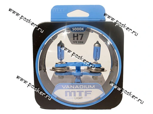 Лампа галоген 12V H7 55W PX26d MTF VANADIUM 5000К