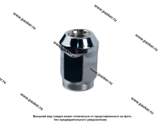 Гайка колесного болта М12х1,25/35 кл 21 конус закрытая хром