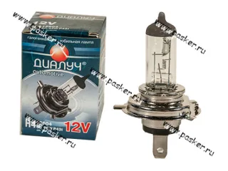 Лампа галоген 12V H4 60/55W P43t ДиаЛуч