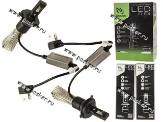 Лампа светодиод 12V 30W H4 P43t Clearlight FLEX 3000Lm