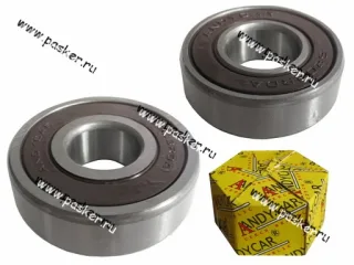 Подшипник генератора 2110 и мод с Inj дв ANDYCAR комплект 180303 6303 2rs /180202 6202 2rs на генера