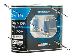 Лампа галоген 12V H11 55W PGJ19-2 ClearLight XenonVision MLH11XV 6000К