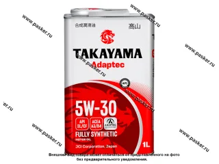 Масло TAKAYAMA  5W30 Adaptec API SL/CF ACEA A3/B4 1л син 605529/6056095